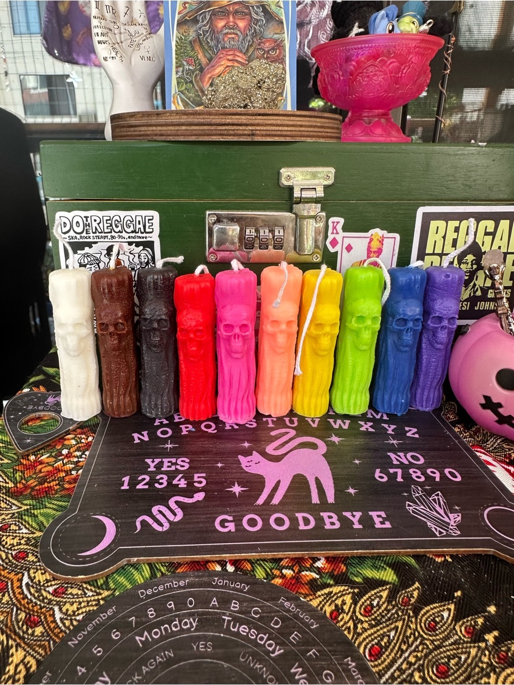 Rainbow Skull Chime Candle Set (10 Piece Collection)